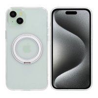 iPhone 15 Plus Skal Roterbart MagSafe Stativ Transparent