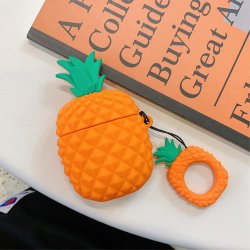 AirPods (1/2) Skal Silikon 3D Ananas Orange