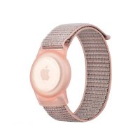 AirTag Armband Nylon Rosa
