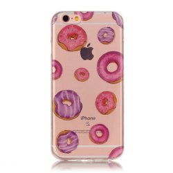 Apple iPhone 6/6s Mobilskal TPU Klar Doughnuts