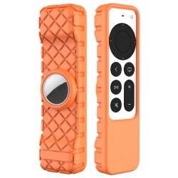 Apple TV Remote (gen 2)/AirTag Skal Rombmönster Orange