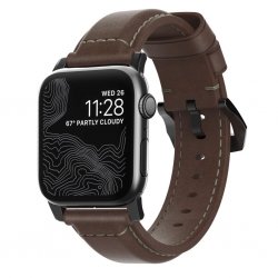 Apple Watch 44/45/46mm/Apple Watch Ultra Armband Traditional Band Black Hardware Rustic Brown