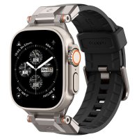 Apple Watch 44/45/46mm/Ultra 49mm Armband DuraPro Armor PU Svart