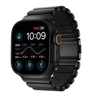 Apple Watch 44/45/46mm/Ultra 49mm Armband Stratos Band Svart Ultra Orange