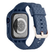 Apple Watch 45mm Armband Vävtextur Mörkblå
