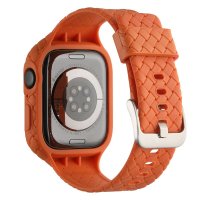 Apple Watch 45mm Armband Vävtextur Orange