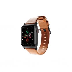 Apple Watch 42/44/45mm Armband Äkta Läder Tan
