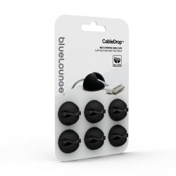 CableDrop Sladdhållare 6-Pack Svart