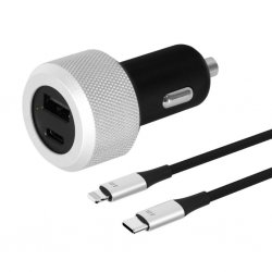 Highway Turbo Billaddare USB-C Till Lightning-kabel
