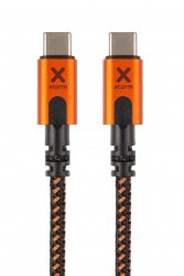 Xtreme USB-C to USB-C PD Kabel 1.5m Svart Orange
