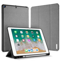 Domo Series Fodral till iPad 9.7 Tyg TPU Tri-fold Grå