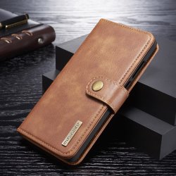 Huawei P30 Plånboksfodral Löstagbart Skal PU-läder Brun