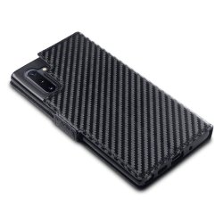 Samsung Galaxy Note 10 Fodral Low Profile Kolfibertextur Svart