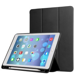 iPad Air 2019 / iPad Pro 10.5 Fodral Nappatextur PU-läder Pennfack Svart