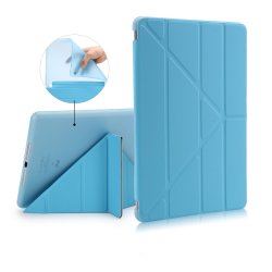 iPad 9.7 Fodral PU-läder TPU Origami Stativ Blå