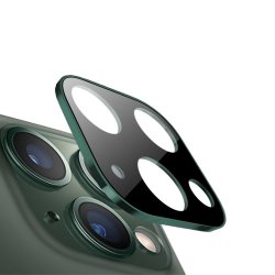 iPhone 11 Pro/Pro Max Kameralinsskydd Härdat Glas Metall Grön