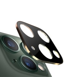 iPhone 11 Pro/Pro Max Kameralinsskydd Härdat Glas Metall Guld