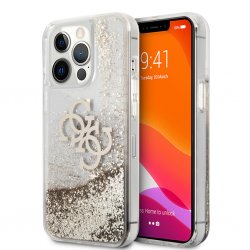 iPhone 13 Pro Max Skal Liquid Glitter Guld