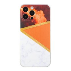 iPhone 13 Pro Max Skal Marmormönster Orange