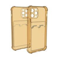 iPhone 13 Pro Max Skal Korthållare Stöttåligt Gul