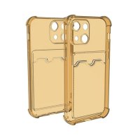 iPhone 13 Skal Korthållare Stöttåligt Gul