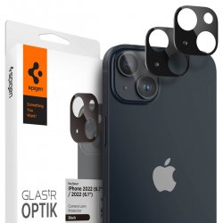 iPhone 14/iPhone 14 Plus Kameralinsskydd Glas.tR Optik 2-pack Svart