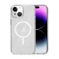 iPhone 14 Skal Glitter Stöttåligt Transparent