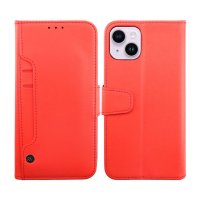 iPhone 14 Fodral Utfällbart Kortfack Röd