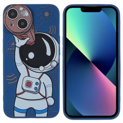 iPhone 14 Plus Skal Astronaut Blå Brun