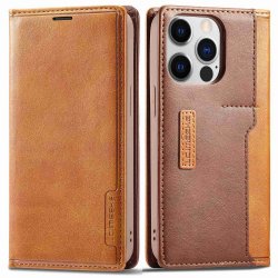 iPhone 14 Pro Max Fodral Kortfack Utsida Brun