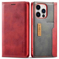 iPhone 14 Pro Max Fodral Kortfack Utsida Röd