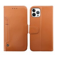 iPhone 14 Pro Max Fodral Utfällbart Kortfack Brun