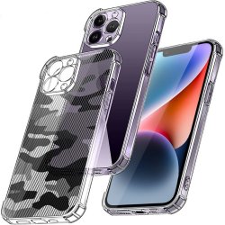 iPhone 14 Pro Max Skal Kamouflage Svart