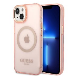 iPhone 14 Skal Translucent MagSafe Rosa