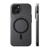 iPhone 15 Skal Korrugerad MagSafe Svart