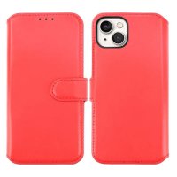 iPhone 15 Plus Fodral Äkta Läder Röd