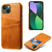 iPhone 15 Plus Skal med två Kortfack Ljusbrun