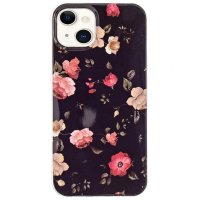 iPhone 15 Plus Skal Motiv Rosor Svart