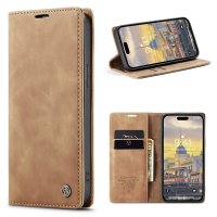 iPhone 15 Pro Max Fodral Retro Flip Brun