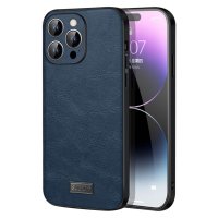 iPhone 15 Pro Max Skal Lädertextur Blå
