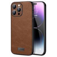 iPhone 15 Pro Max Skal Lädertextur Brun