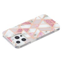 iPhone 15 Pro Max Skal Marmormönster Rosa Grå