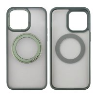 iPhone 15 Pro Max Skal Roterbart MagSafe Stativ Grön