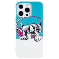 iPhone 15 Pro Max Skal Motiv Hund med Hörlurar