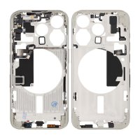 iPhone 15 Pro Mittenram med smådelar OEM - Titanvit