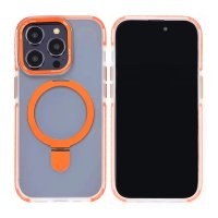 iPhone 15 Pro Skal MagSafe Utfällbar med Stativ Orange