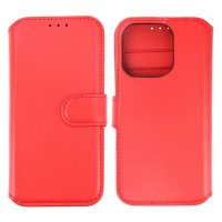 iPhone 15 Pro Fodral Äkta Läder Röd