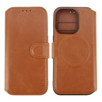 iPhone 15 Pro Fodral 4 Kortfack MagSafe Brun