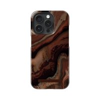 iPhone 15 Pro Skal Fashion Case MagSafe Dark Amber Marble