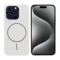 iPhone 15 Pro Skal TPU MagSafe Blank Vit